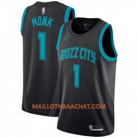 Maillot NBA Charlotte Hornets Malik Monk 1 2018-19 Jordan Brand City Edition Noir Swingman - Homme